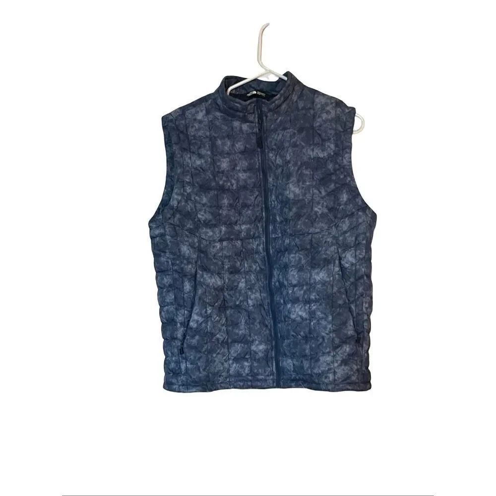 The North Face Mens Black Camouflage Thermoball Quilted Vest Size Medium